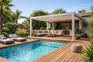 PISCINE ET PERGOLA ET TERRASSE BOIS (1)