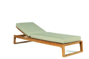 Lit bain de soleil BALI – Teck coussin écru