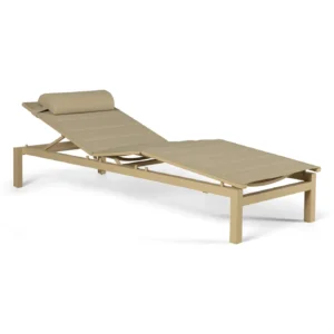 Lit bain de soleil empilable TREMEZZO – Textilène rembourré