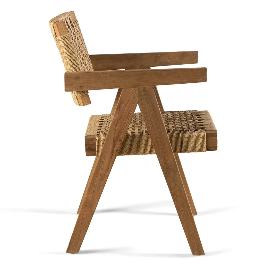 Chaise DERRY – Design fauteuil teck recyclé – Image 2