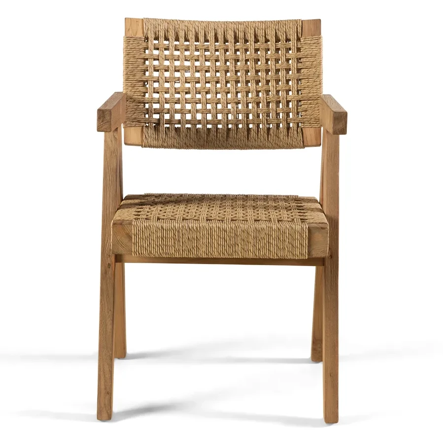 Chaise DERRY – Design fauteuil teck recyclé – Image 3