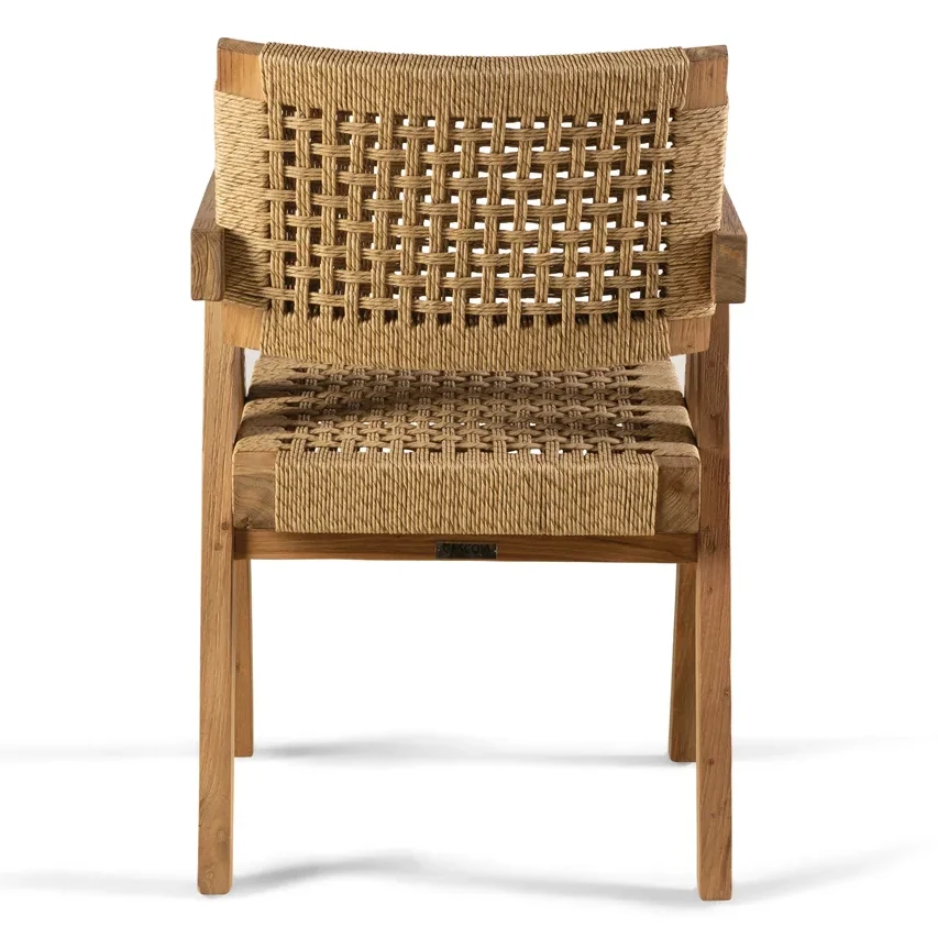 Chaise DERRY – Design fauteuil teck recyclé – Image 4