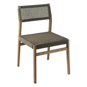 Chaise LUNA – Teck corde marron