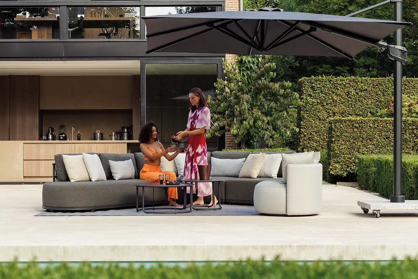 Parasol déporté UTAH – Tissu spuncrilic 250gr 300x300 + housse – Image 6