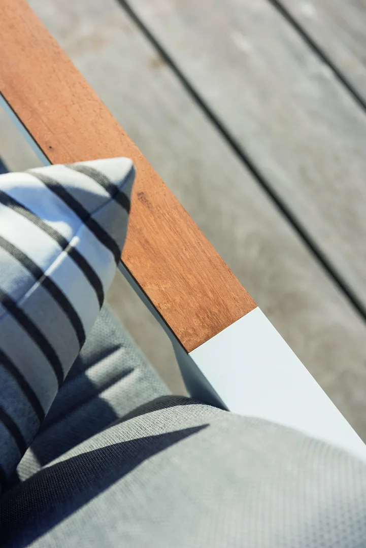 Salon de jardin GUADELOUPE – Salon complet (canapé 3P + canapé 2P angle + table basse) – Image 3