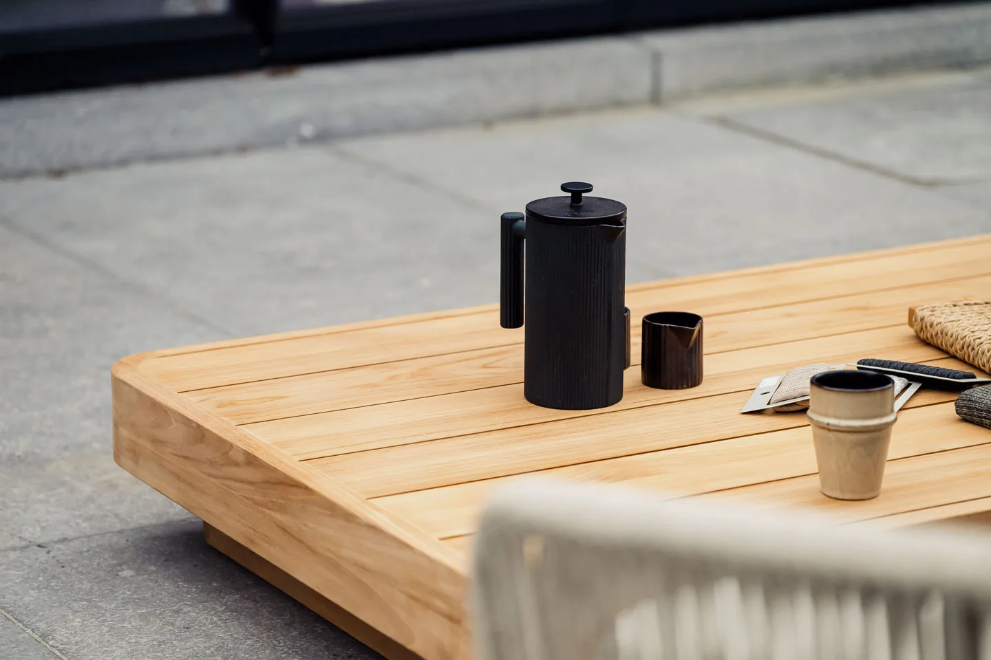 Salon de jardin NINO – Table basse teck – Image 6