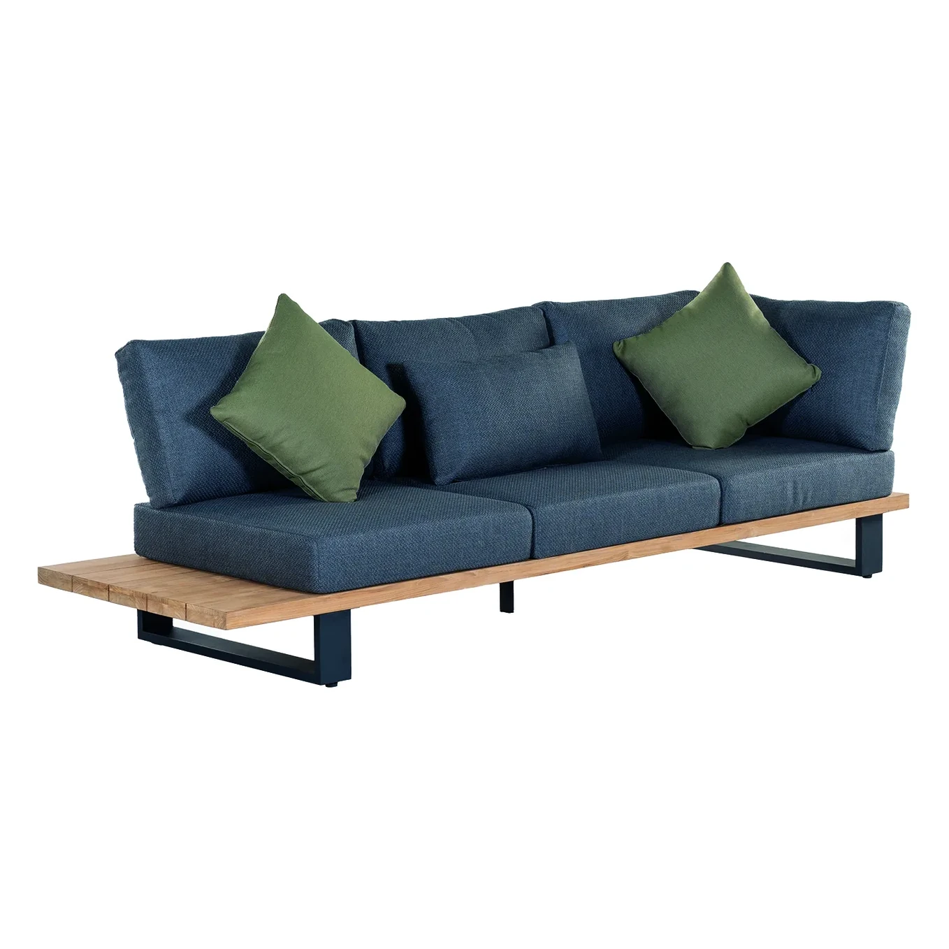 Salon de jardin VALDEZ – Salon complet (canapé 3P coin gauche + canapé 3P + table basse) – Image 2