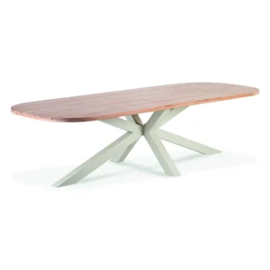 Table FELINE – Alu lin plateau teck